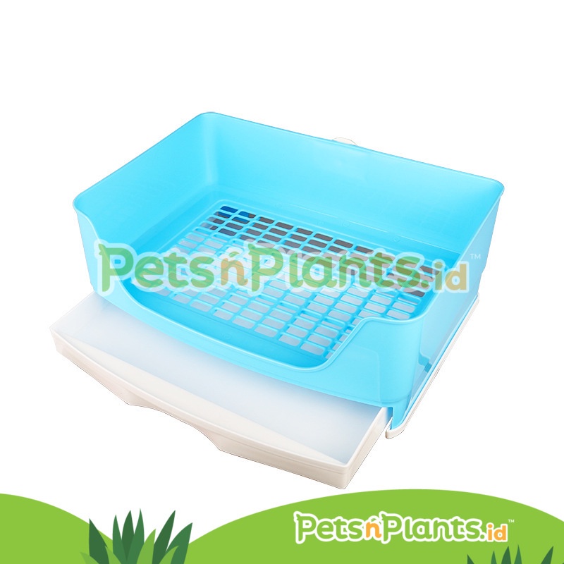 Pet Litter Toilet Kelinci Potty Box - Pakai Tray Laci Mudah Dibersihkan - BESAR 40 CM