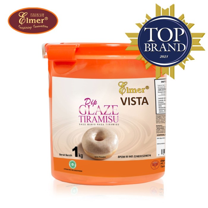 

(SUSE) Elmer Dip Glaze Tiramisu Vista 1kg - Topping Donat