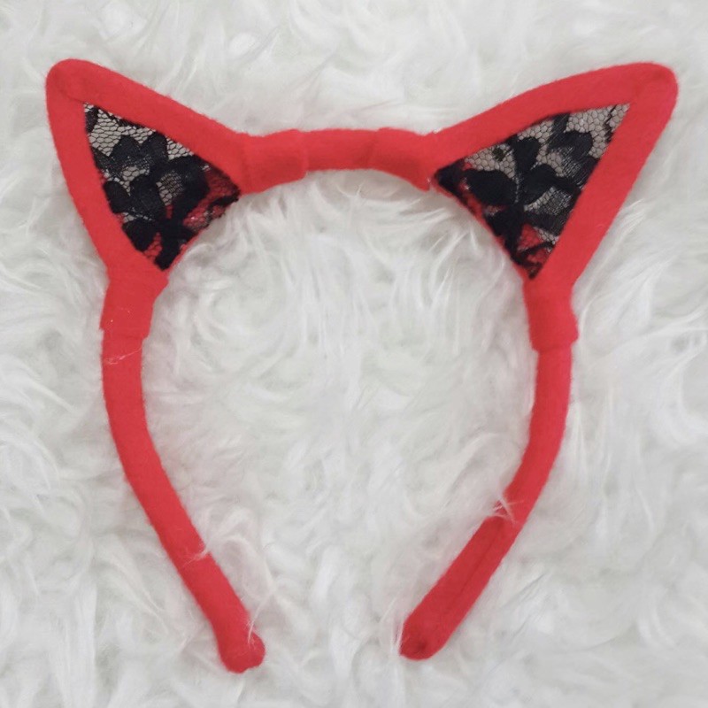 Bando Kucing Halloween Kostum Red Devil Kostum Halloween cosplay Cat Devil Merah