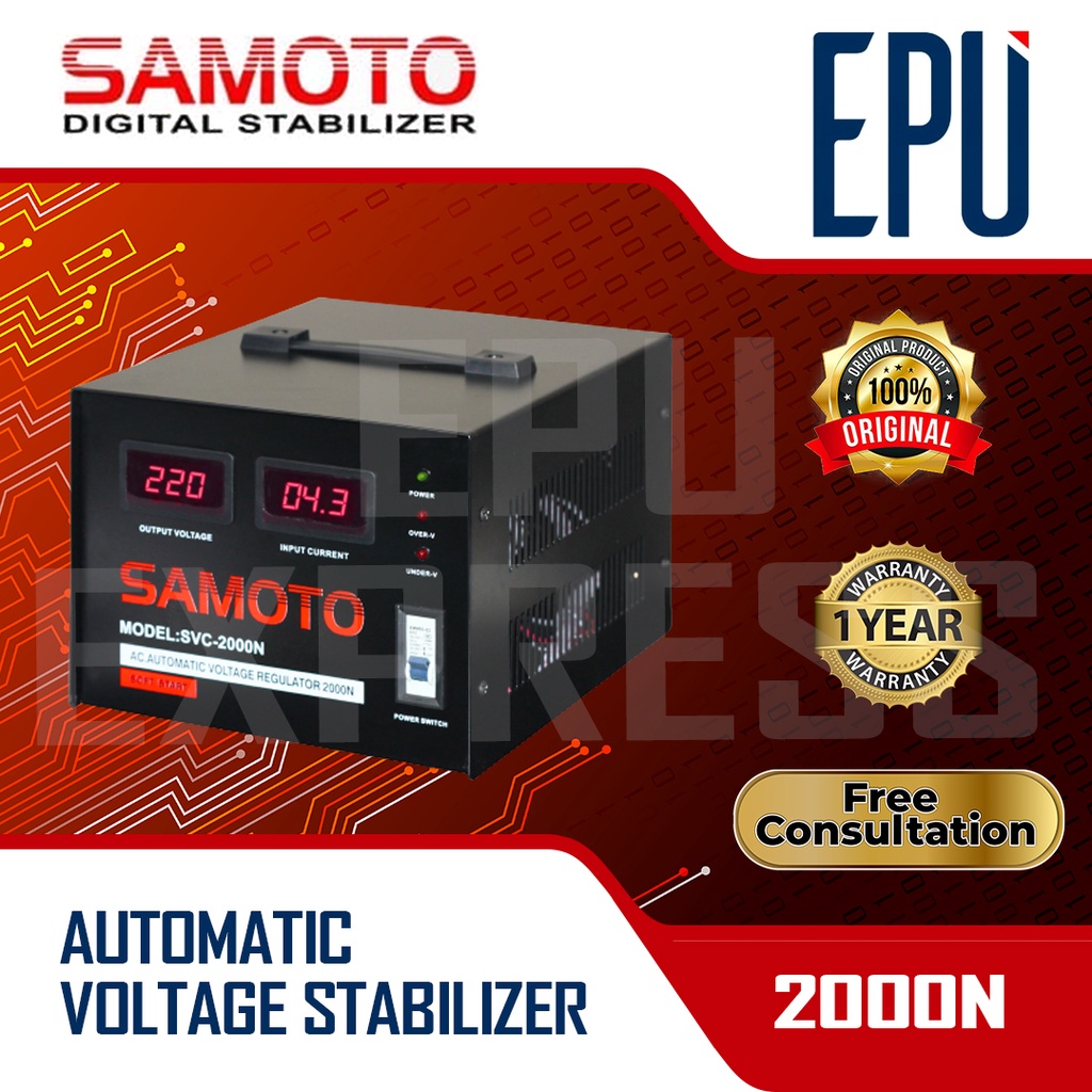 Stabilizer Samoto stabiliser 2000 VA Stavol Listrik SMT Svc Avr 2000N