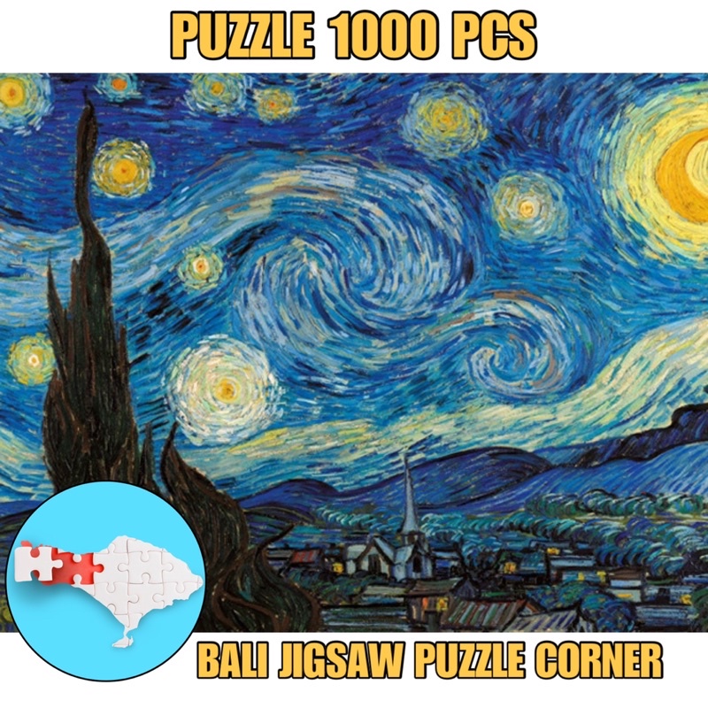 JIGSAW PUZZLE 1000 PCS - STARRY NIGHT BY VAN GOGH