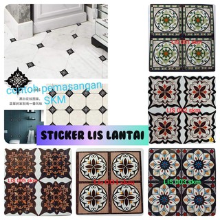  STIKER  KERAMIK  LANTAI STICKER LANTAI DIAGONAL LIS  001 002 