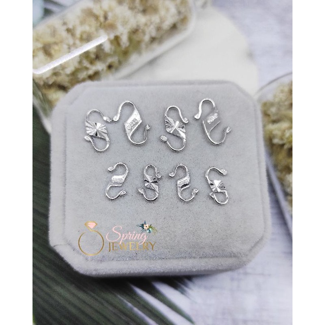 Kaitan Perak S / Kokot S Kecil Gelang Kalung Silver 925 Asli Lapis Emas Putih