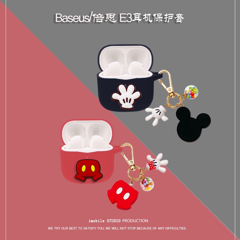 Bowie e3 Casing soft case Pelindung Airpods e3 bluetooth Motif Kartun