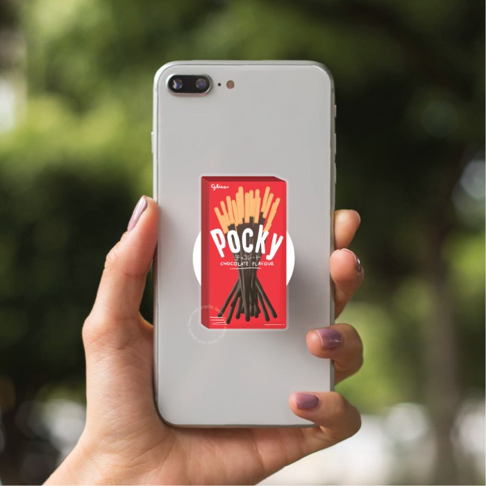 Griptok Pocky Pop Stand Socket Phone Grip Akrilik Snack Karakter Lucu