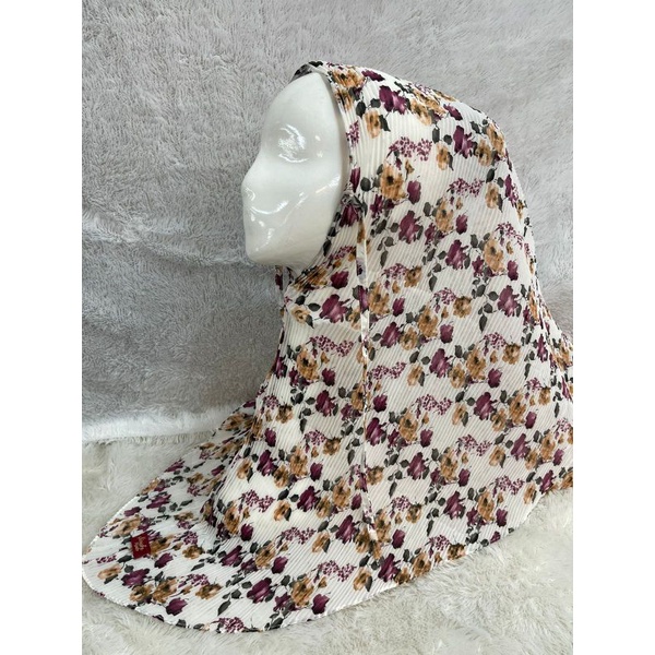 bergo plisket motif/maryam motif/jilbab bergo plisket motif-B.w