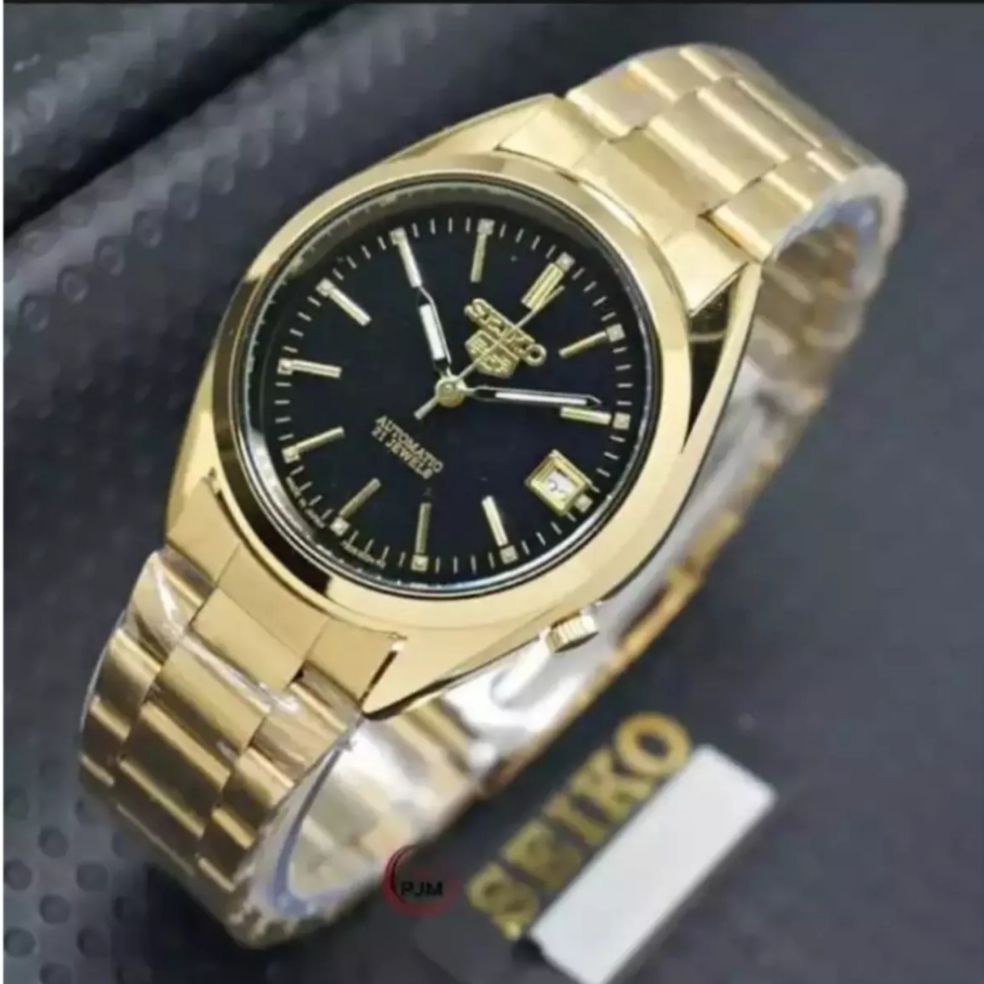 jam yangan seiko 5 Automatic tanpa batrai tanggal aktif rantai stainless