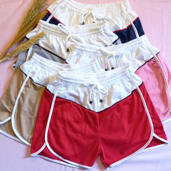 CELANA PENDEK HOT PANTS TWO TONE CELANA WANITA WANITA MURAH CELANA PENDEK SANTAI WANITA HIGHWAIST