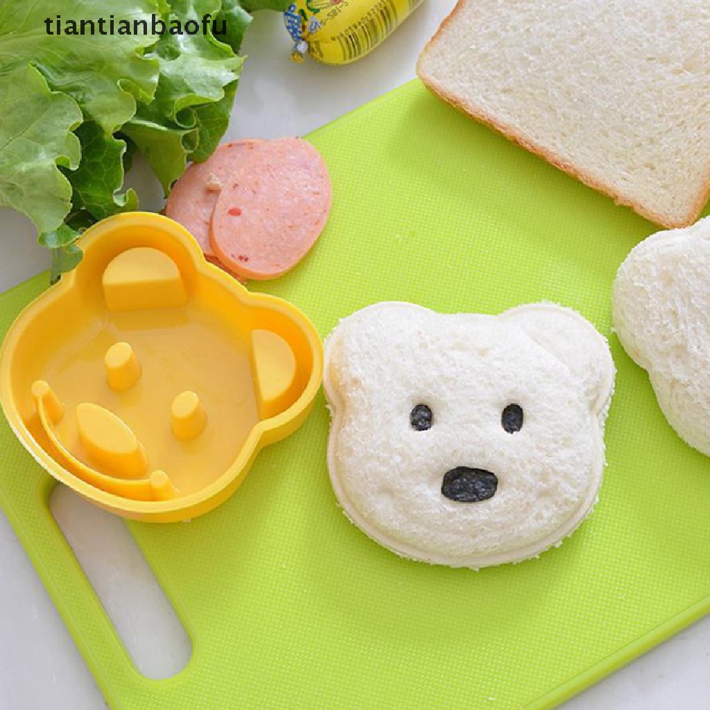 Cetakan Pemotong Kue Roti Sandwich Bentuk Kartun Beruang Untuk Dapur