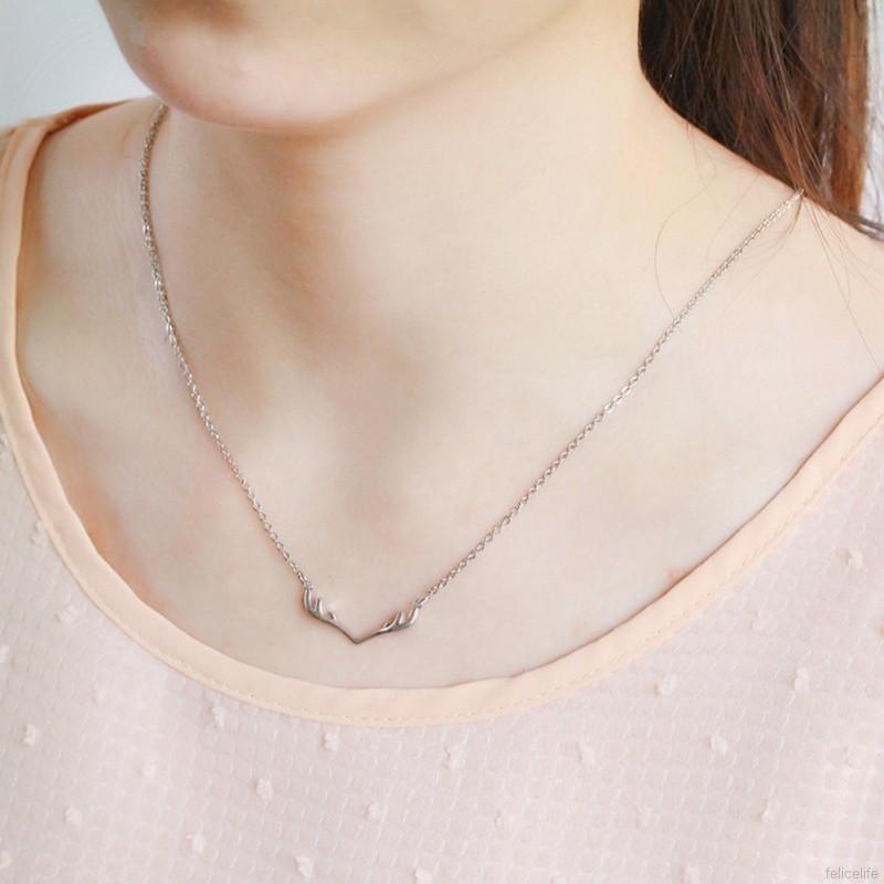 Small Antlers Elk Antler Clavicle Chain Pendant Female Short Necklace