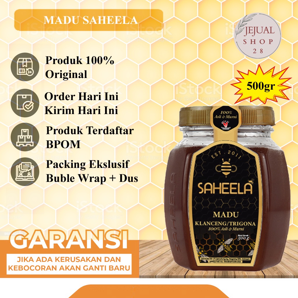

Madu Lebah Murni Saheela 500gr 100% Original Tanpa Campuran