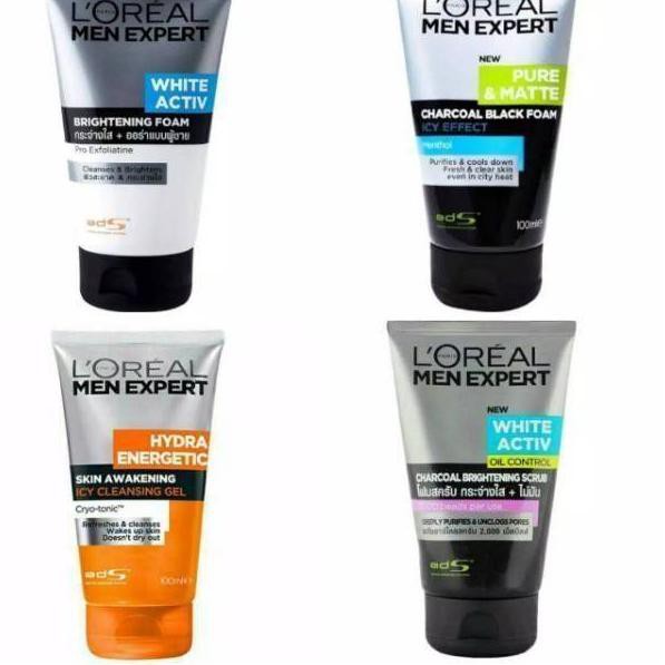 ➭RDB Loreal Paris Men Expert / White Active / Pure & matte Facial Foam / Scrub [100 mL] ⋆ ➭