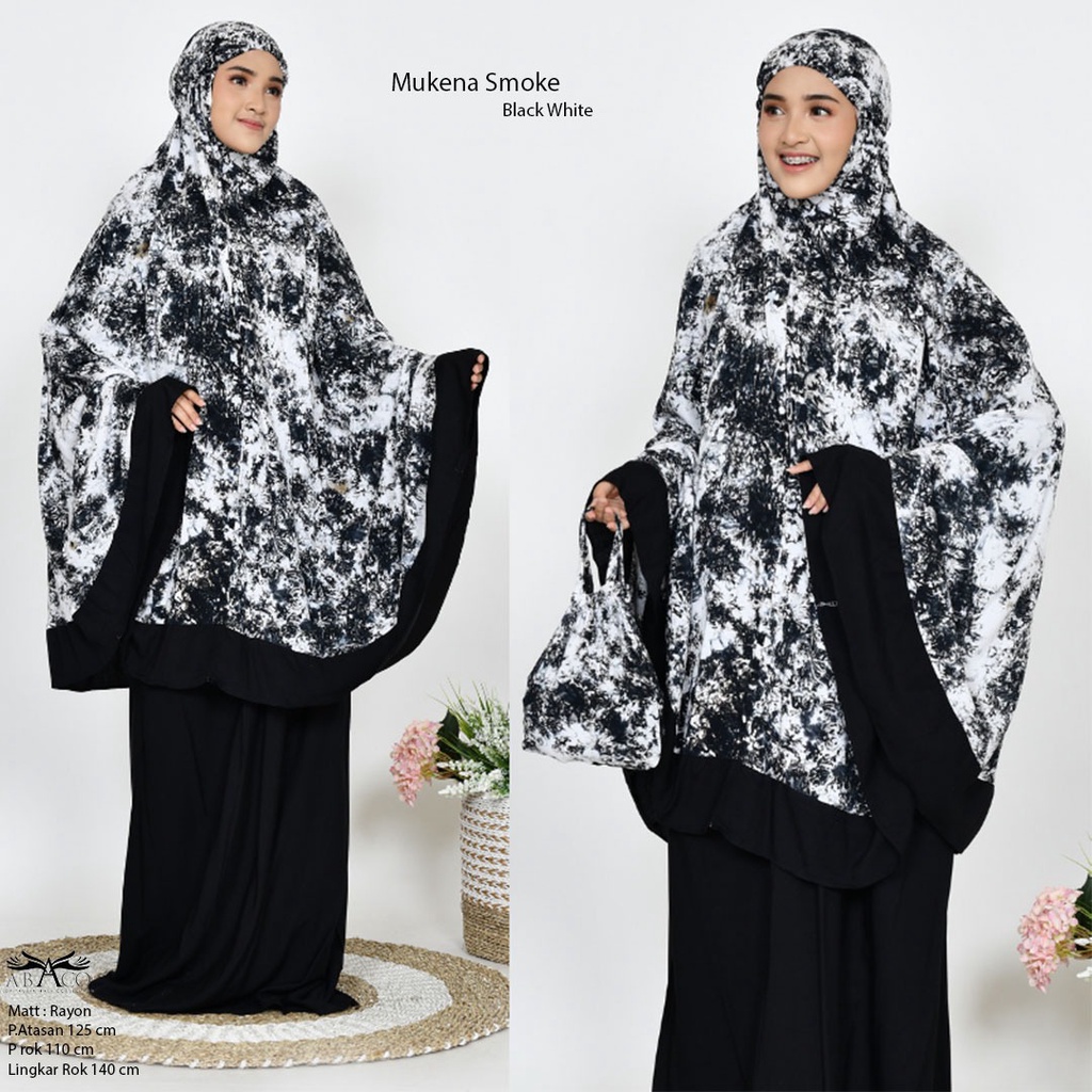 Mukena Bali rempel Smoke Jumbo