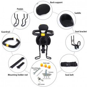 GS8 Boncengan Depan Anak Sepeda Lipat Child Safety Front Seat taffsport Z1 Black Lixada
