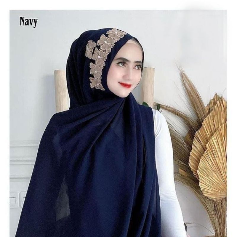 HIJAB PASTAN AQUINA ZIPPER BUNGA COCOK UNTUK PESTA-5