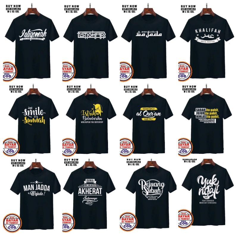 Kaos Dakwah Islami / kaos pria distro murah / atasan terbaru / PE /ready size L/XL/XXL-6