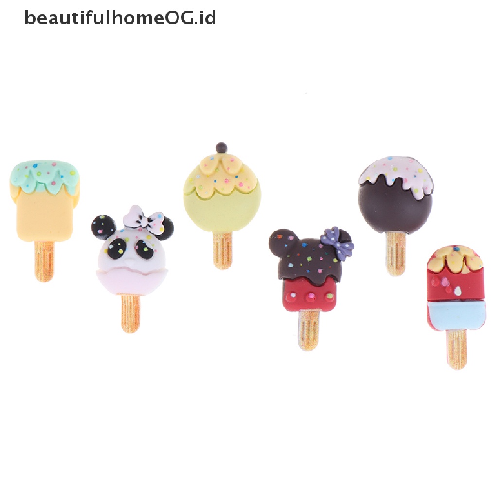 5 Pcs Miniatur Es Krim Skala 1 / 12 1 / 6 Untuk Rumah Boneka