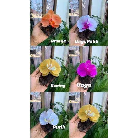 jepit jaring angrek bulan / semanggi hiasan rambut / semangi bali