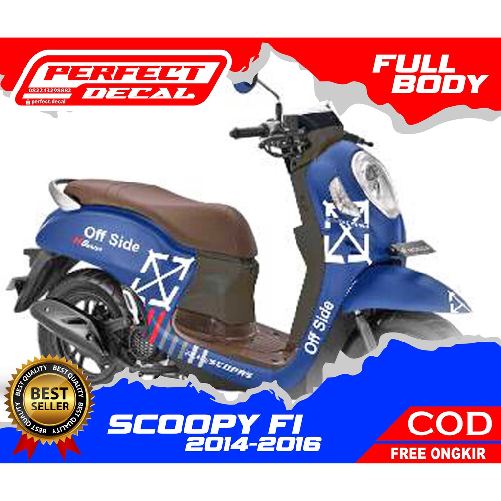 Decal Stiker Motor SCOOPY FI 2014 - 2021 OFFSIDE Full Body Sticker Custom Variasi