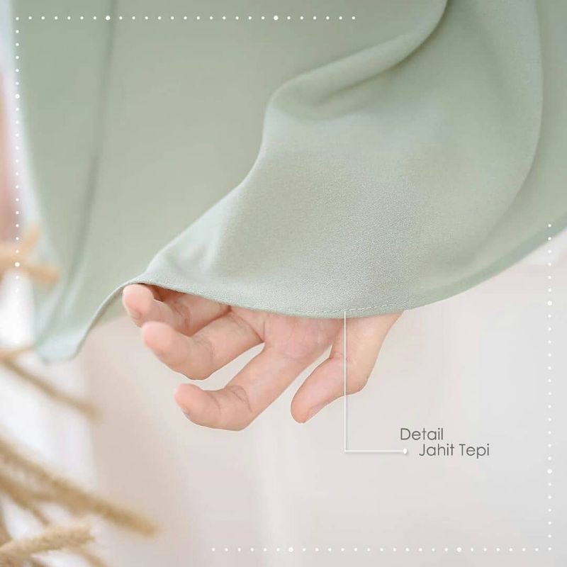 HIJAB KHIMAR BERGO HAMIDAH PET TALI JUMBO MOSCREPE (L) | JILBAB BERGO HAMIDAH PET TALI SIZE L