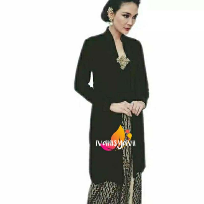 Kebaya Bludru Kutubaru ModeL Body Panjang, WARNA LENGKAP