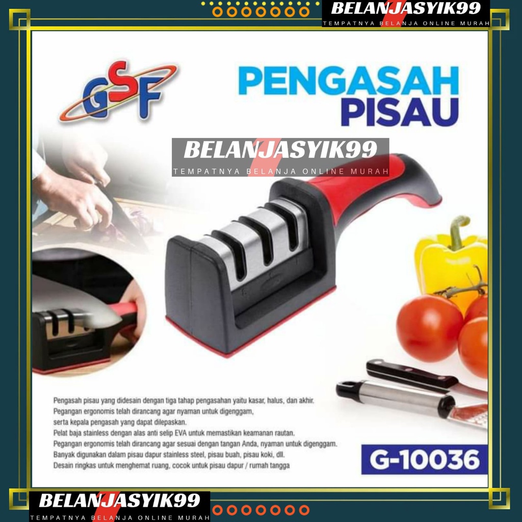 PENGASAH PISAU / ASAH PISAU GSF / ALAT ASAH ASAHAN PENGASAH PISAU GUNTING DAPUR KNIFE SHARPENER / PENGASAH PISAU