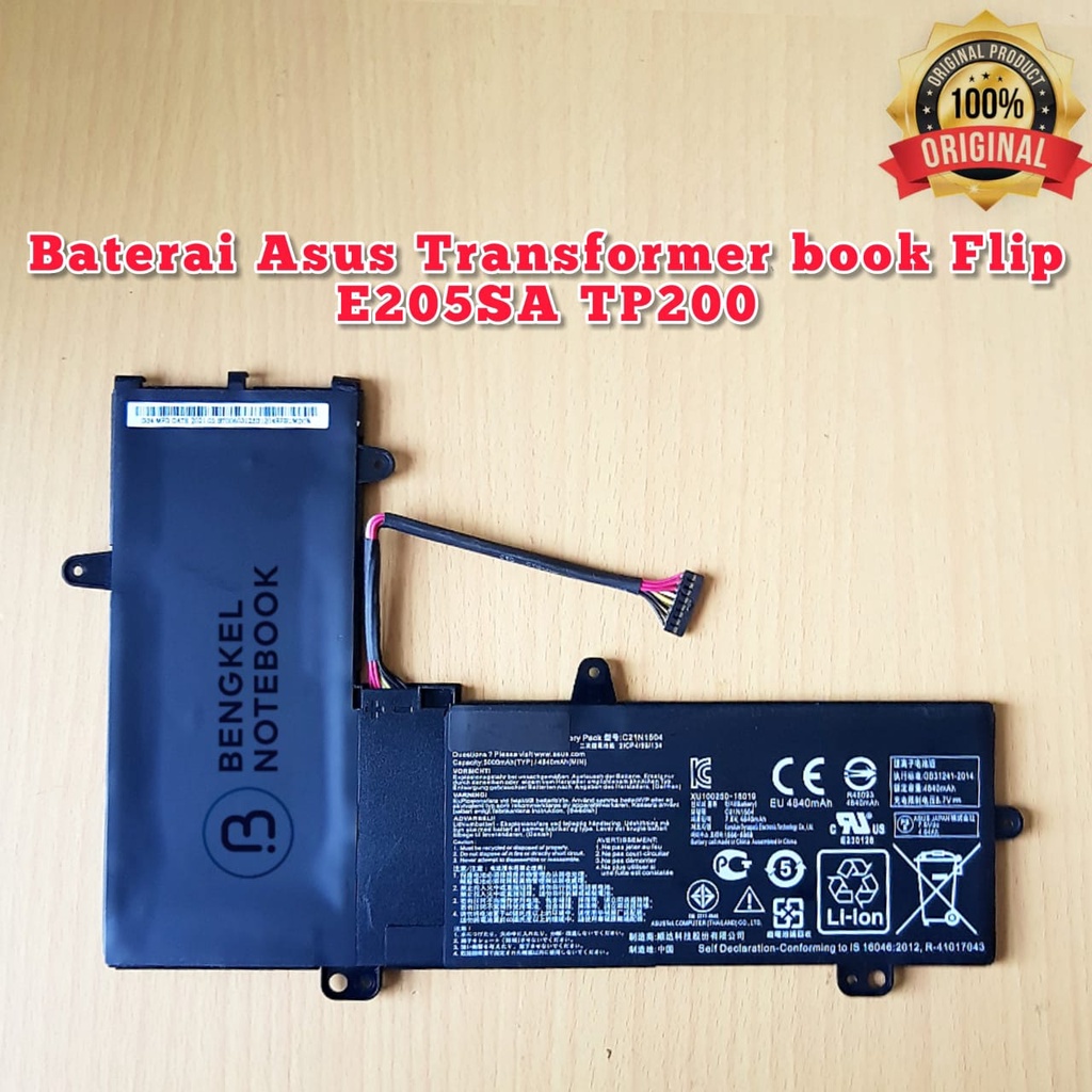 Baterai ASUS Transformer Book Flip C21N1504 E205S E205 E205SA TP200 TP200SA TP200S C21N1504