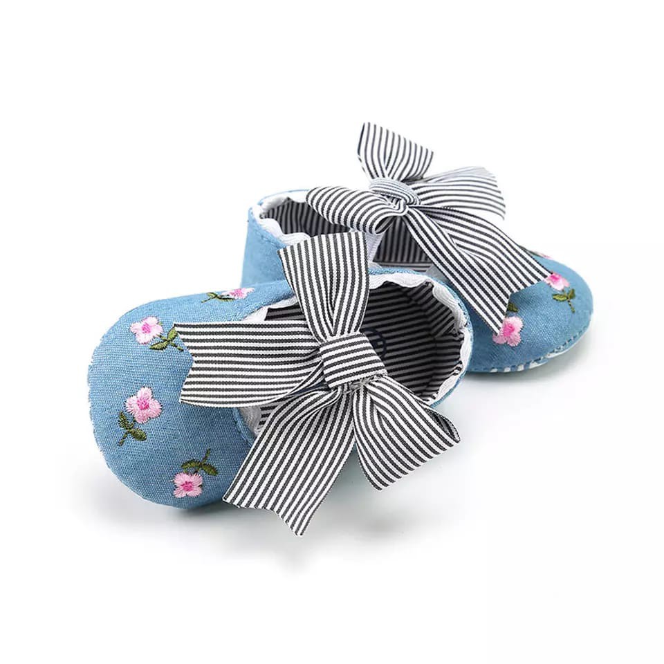 SEPATU BAYI MOTIF BUNGA MINI CANTIK 0-18 BULAN IMPORT KOREA / PREWALKER BAYI sepatu bayi lucu IMPORT sepatu baby