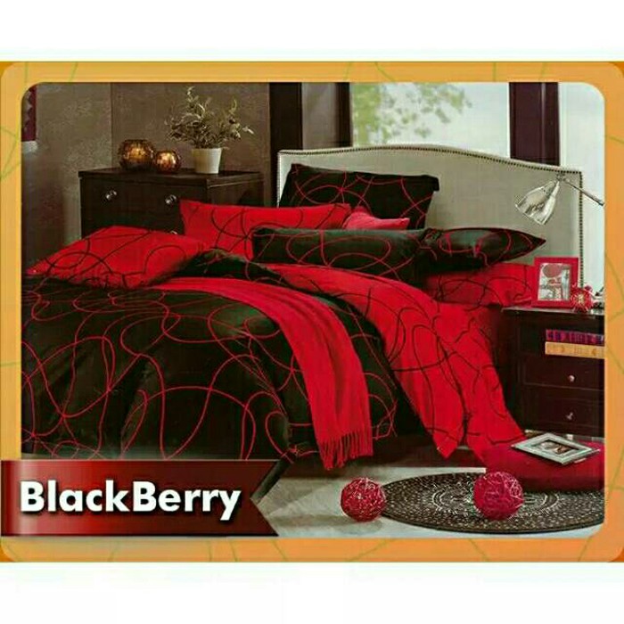 BEDCOVER SPREI SET FATA BLACK BERRY