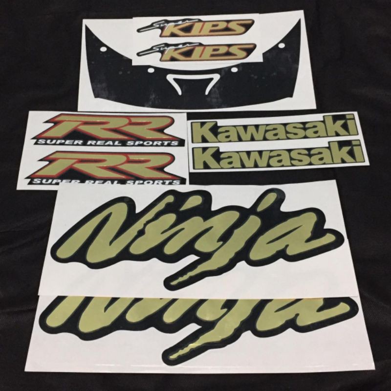 Stiker Body fullset Ninja 150 RR OLD Hitam 2008 dan 2009