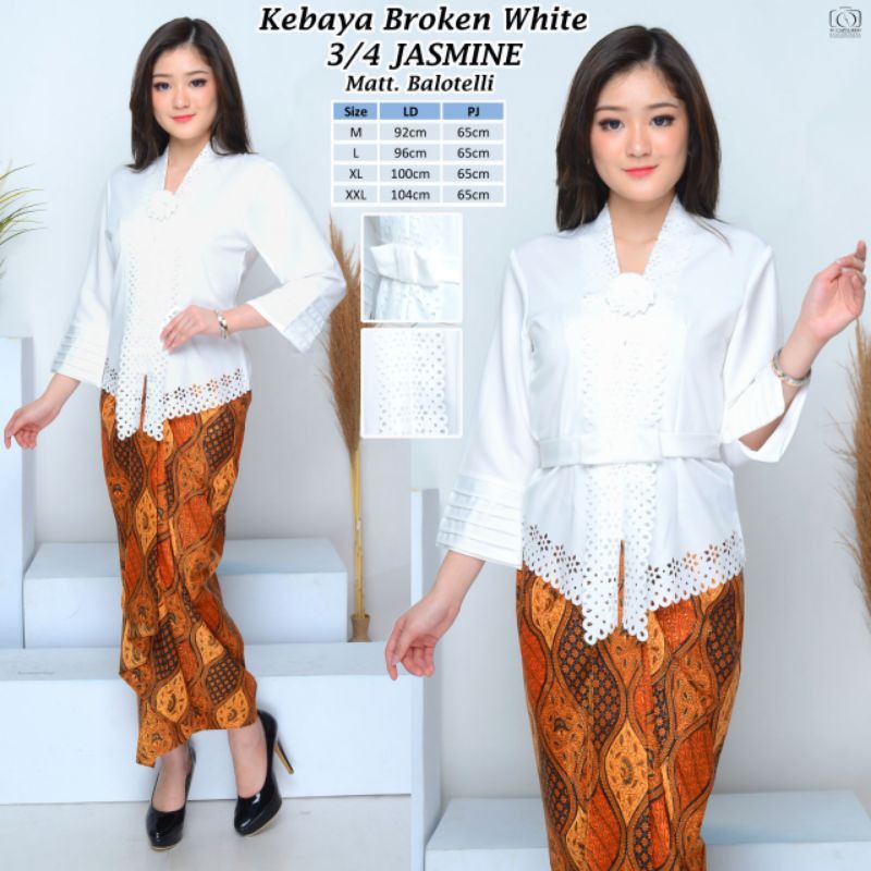 Kebaya Encim Modern Katun Laser Cut katun/baju atasan kebaya-2