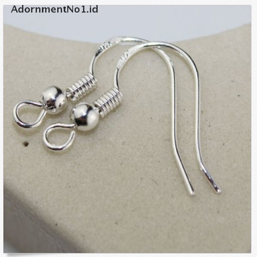 (AdornmentNo1) 100pcs / Set Kait Anting Gantung Bahan Sterling silver 925 Untuk Perhiasan DIY