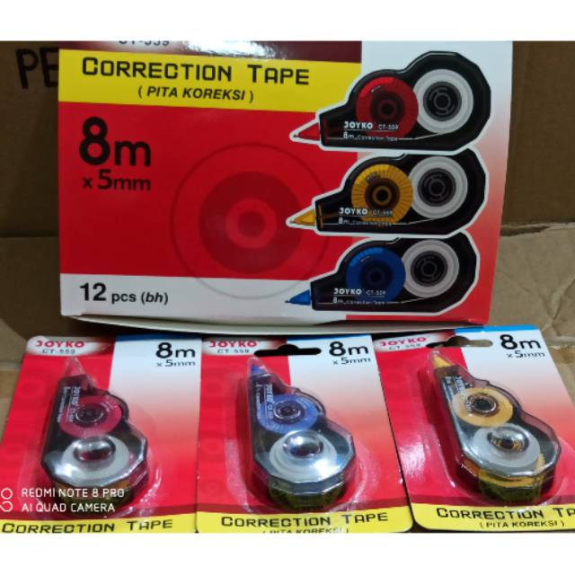 

Correction tape joyko 8 meter Ct 559 / tip ek roll joyko 8 meter