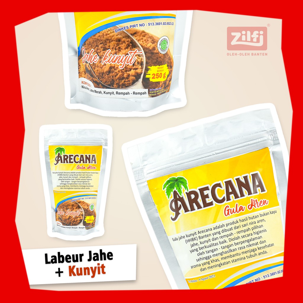 

Gula Jahe ARECANA (Jahe Merah + Kunyit) || Oleh-oleh Banten || ZILFI