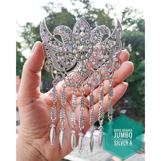 Bros kebaya jumbo kutubaru wedding aksesoris pengantin hijab Bros besar mewah