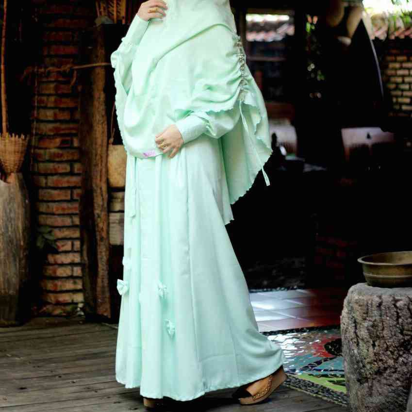 GAMIS MANIS LENTERA HIJAU MINT ONLY BY ADZKIA HIJAB SYARI