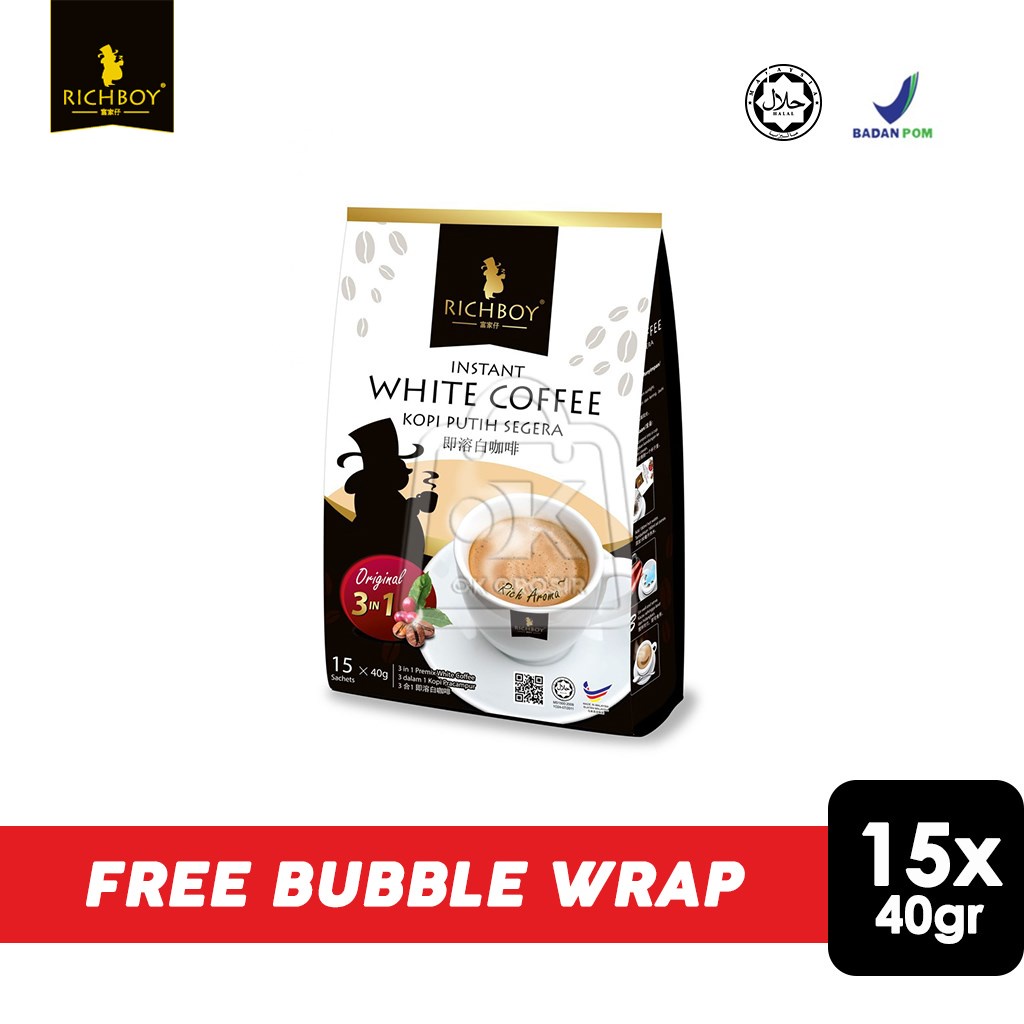 

White Coffee Rich Boy 3in1 Kopi Instant (1 bag isi 15x40gr)
