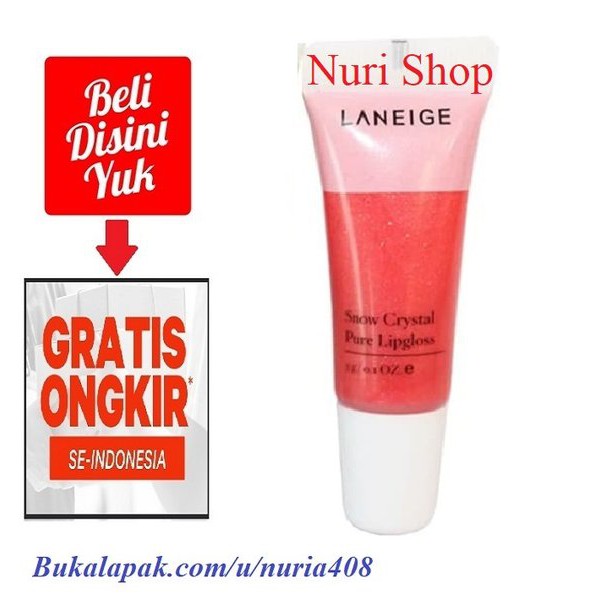 promo   Laneige Snow Crystal Pure Lipgloss Lipstik Kristal Bibir Lembut Lip Glos Cristal Gloss