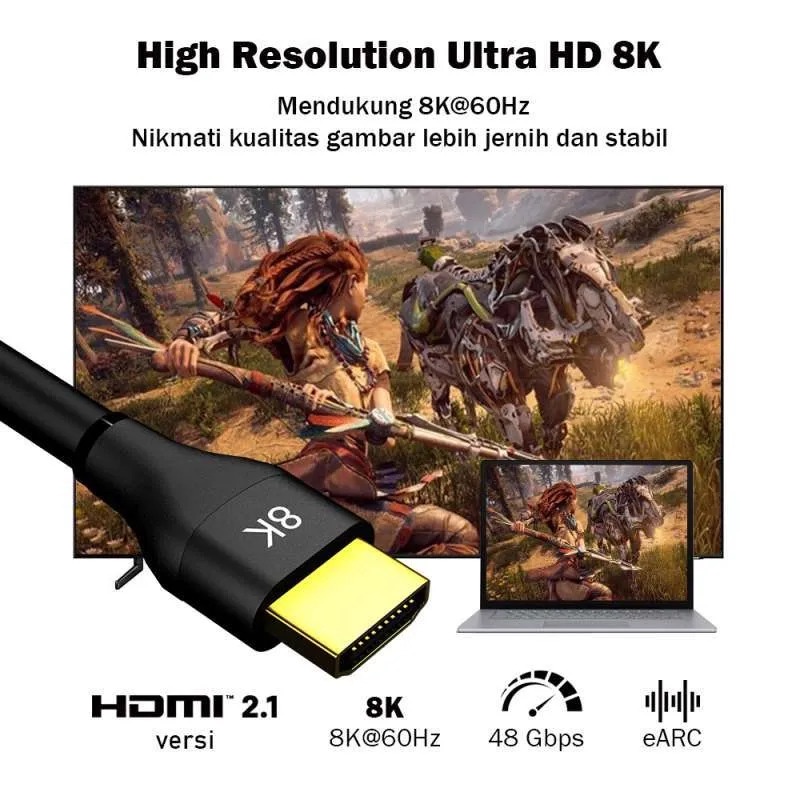 PX Kabel HDMI 2.1 High Speed UHD 8K HDR HDMI Cable 1.5M PX HDMI-1.5X