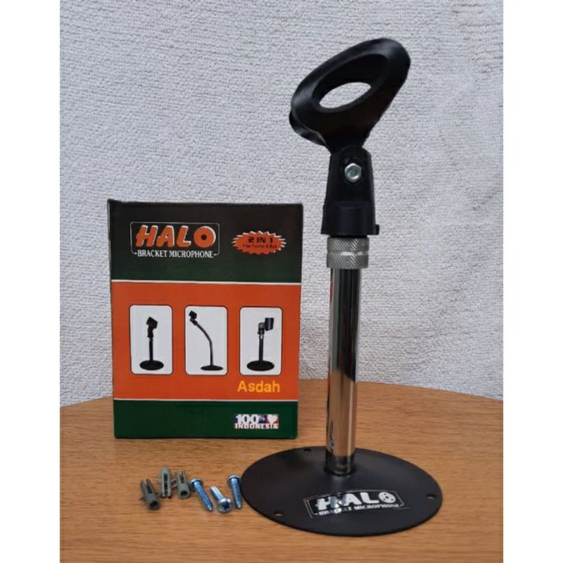Stand Mic Dinding/Meja Merek Halo (free Holder Mic)