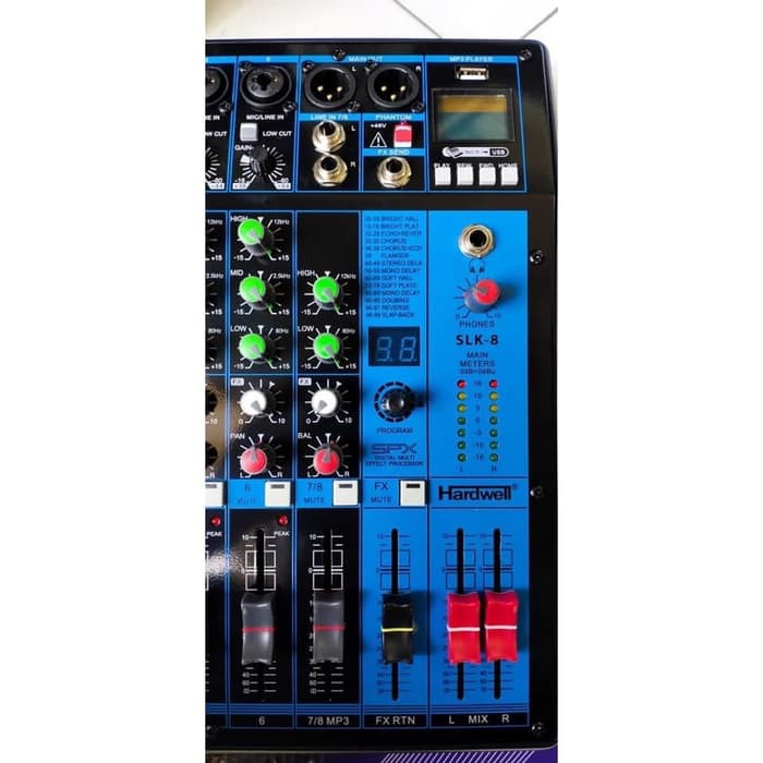 Mixer Audio Hardwell SLK-8 8 Channel USB Efek DSP 99 Pilihan