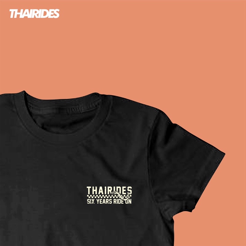 Kaos T-Shirt Original Thairides Six Black &amp; White