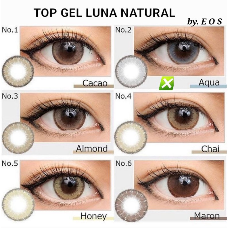 SOFTLENS TOPGEL LUNA NATURAL by EOS  NORMAL MINUS 0.00 s.d -10.00 Softlen Minus Tinggi Made in Korea Original