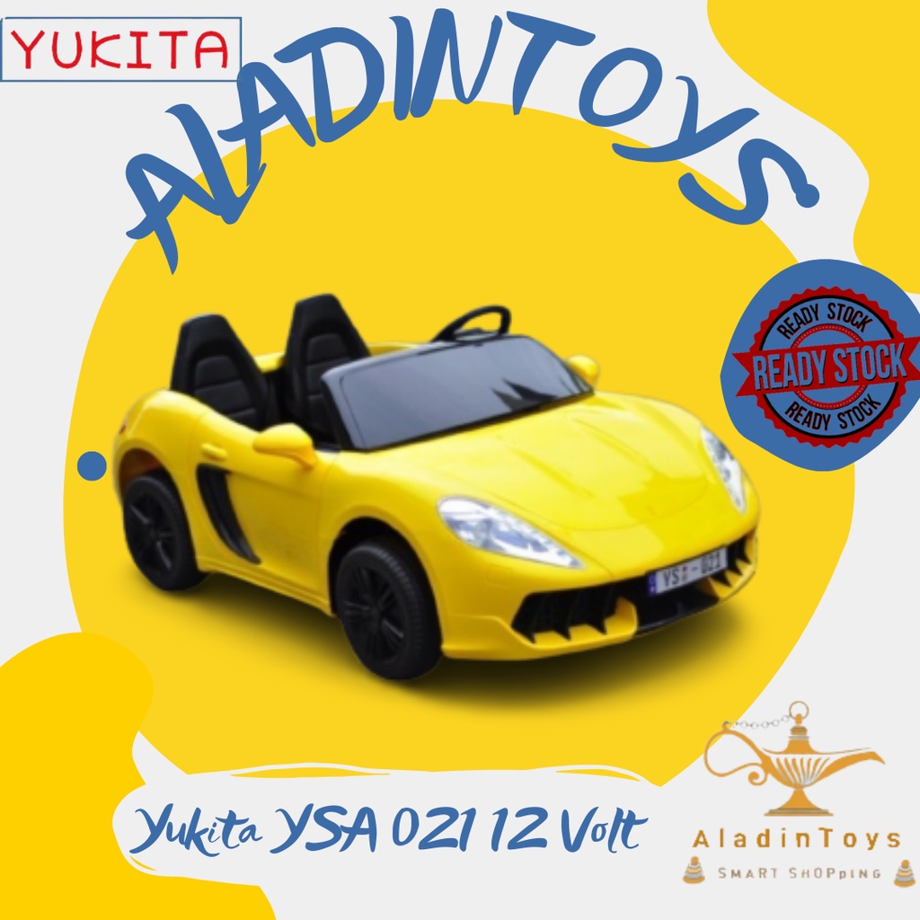 Maenan Mobil Aki Anak porsche - Yukita YSA 021 12 Volt Paint