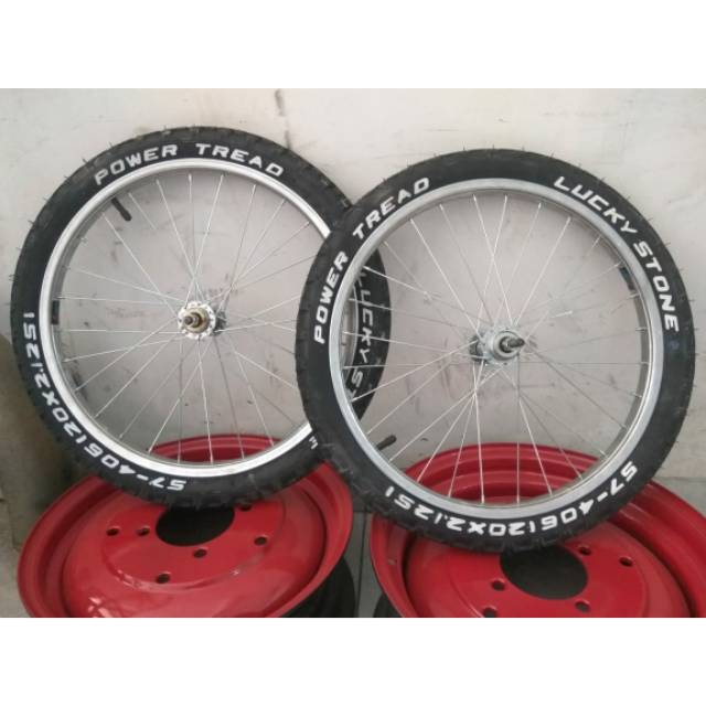 Wheelset ban velg sepeda  bmx jadul  merk luckystone 