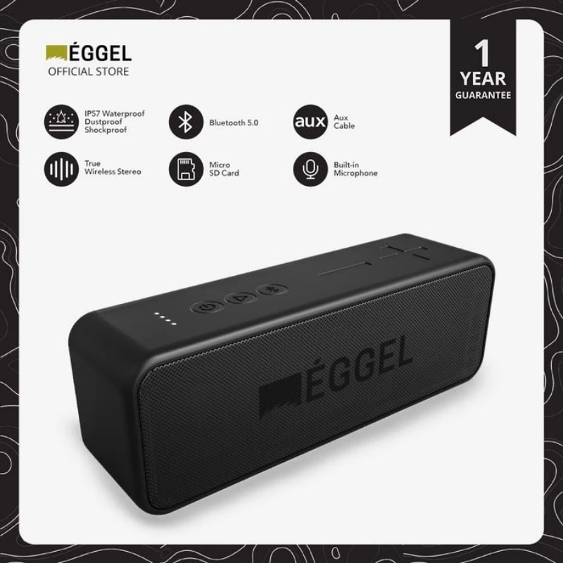 Eggel Active 2 Waterproof Action Portable Bluetooth Speaker
