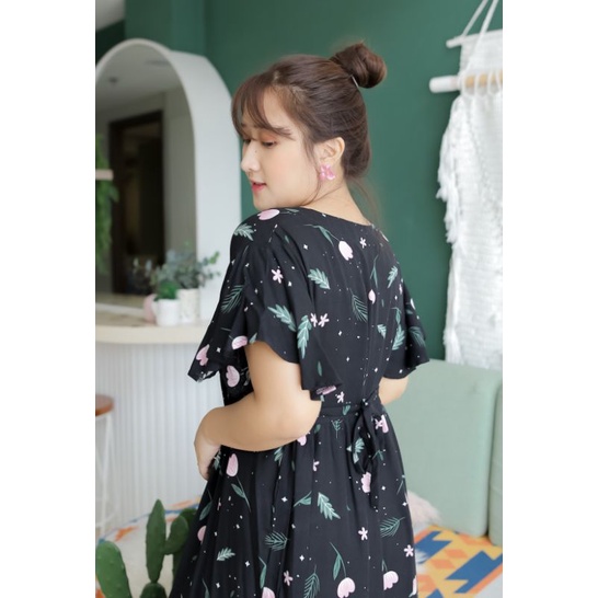 Mesya Dress/Daster Busui Semata kaki/Daster busui premium