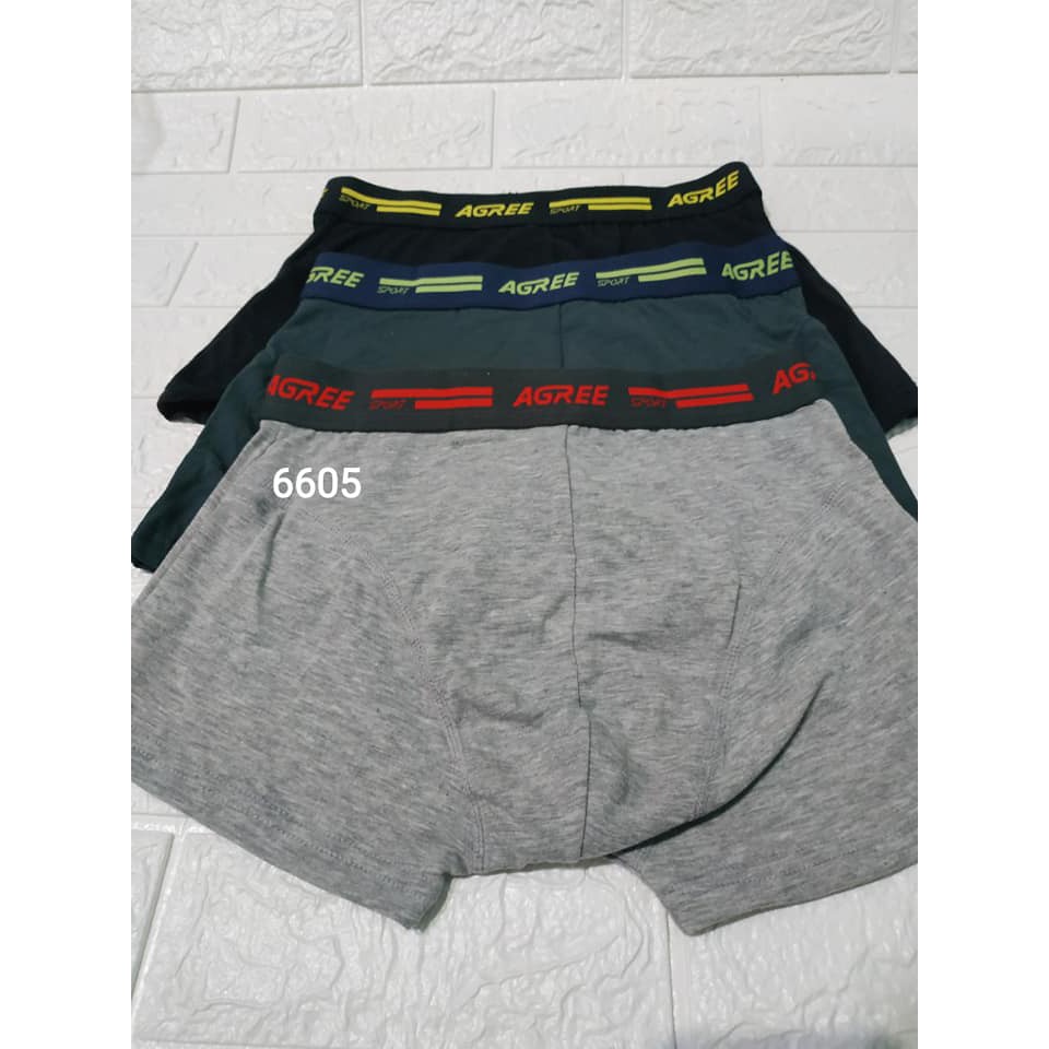 CD Boxer Pria Agree Katun Soft Comfort S Size M - XL