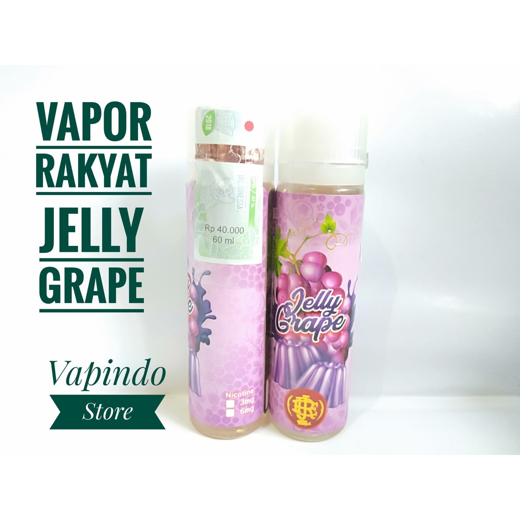 JELLY GRAPE 60ML 3MG EJUICE RAKYAT PREMIUM E LIQUID VAPE VAPOR CUKAI