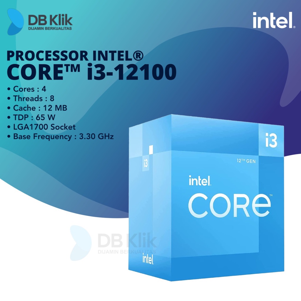 Processor INTEL Core i3-12100 Box 3.3GHz LGA1700 - Intel I3 12100 Box